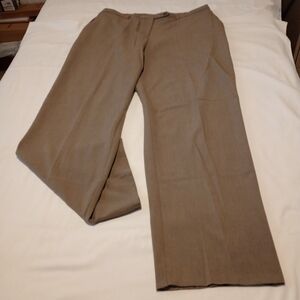 Kim Rogers Signature Women's Size 16 Pants Beigey Gray Straight Elastic Zip EUC